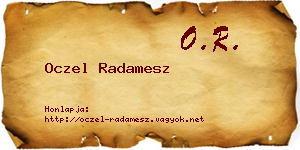 Oczel Radamesz névjegykártya